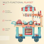 Kids Kitchen Food Stand with Play Food, Cashier Register, Accessories Ages 3-6