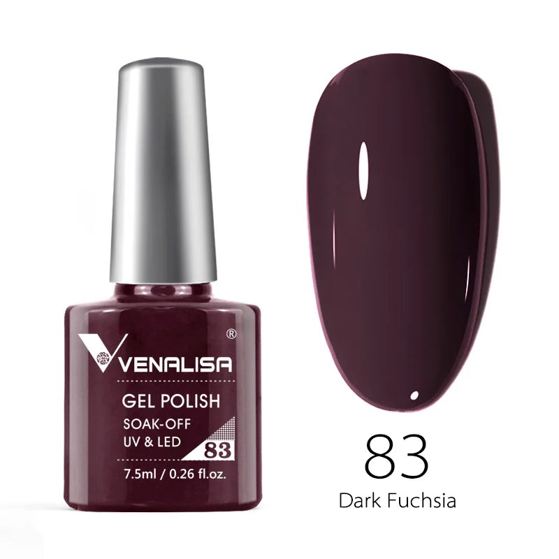 Venalisa Soak Off Gel Polish New Series Full Coverage Color 7.5ml Nail UV Gel Nail Gel Lacquer Varnish for CANNI Gel Manicure