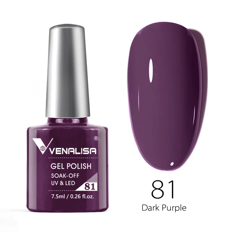 Venalisa Soak Off Gel Polish New Series Full Coverage Color 7.5ml Nail UV Gel Nail Gel Lacquer Varnish for CANNI Gel Manicure