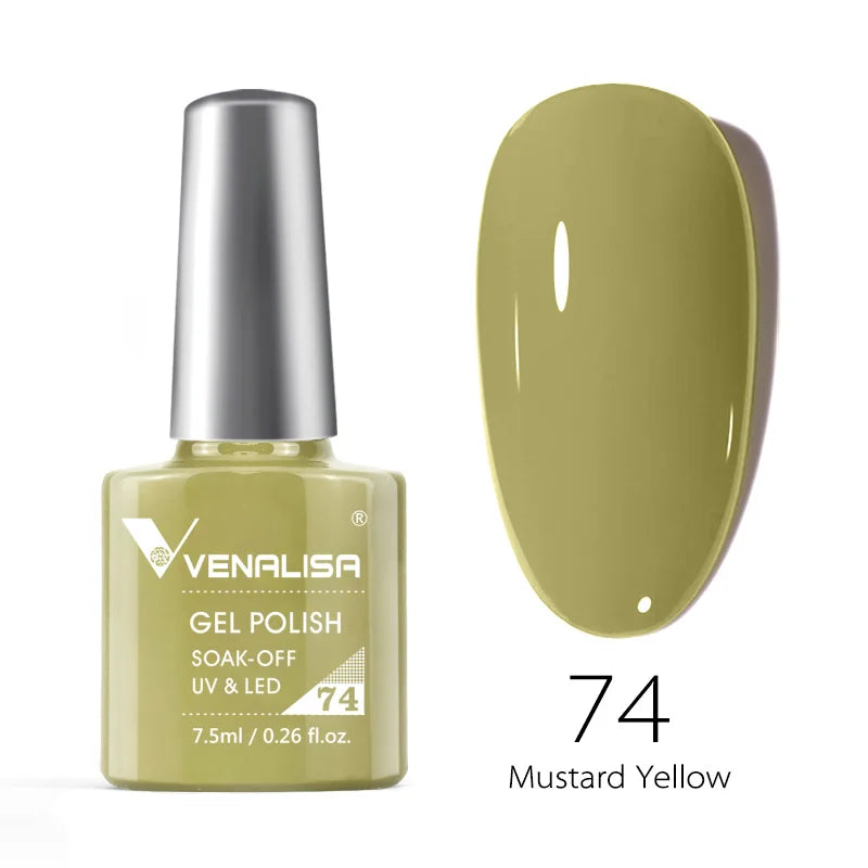 Venalisa Soak Off Gel Polish New Series Full Coverage Color 7.5ml Nail UV Gel Nail Gel Lacquer Varnish for CANNI Gel Manicure