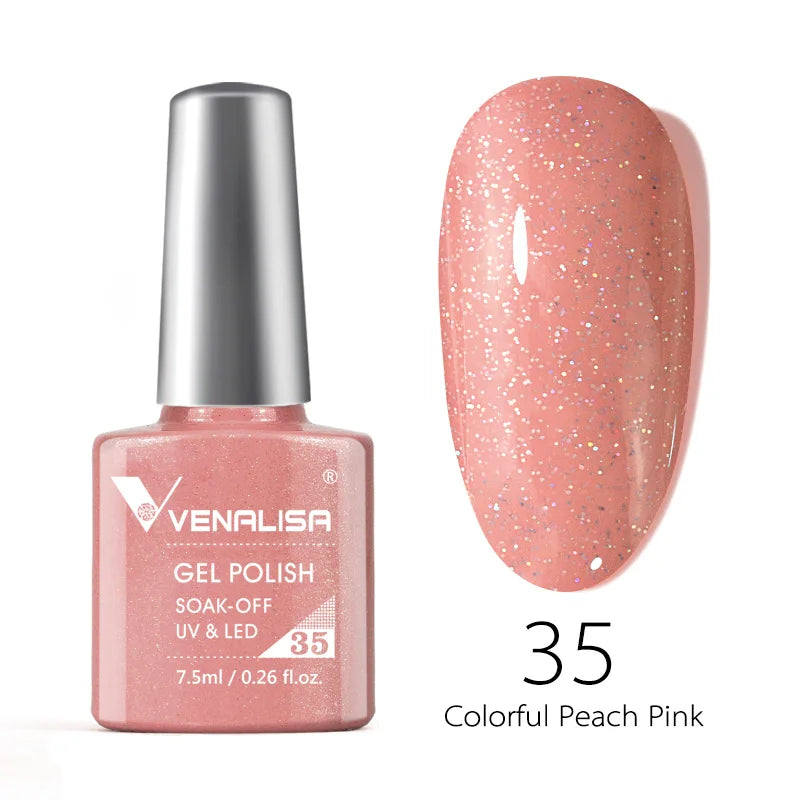 Venalisa Soak Off Gel Polish New Series Full Coverage Color 7.5ml Nail UV Gel Nail Gel Lacquer Varnish for CANNI Gel Manicure