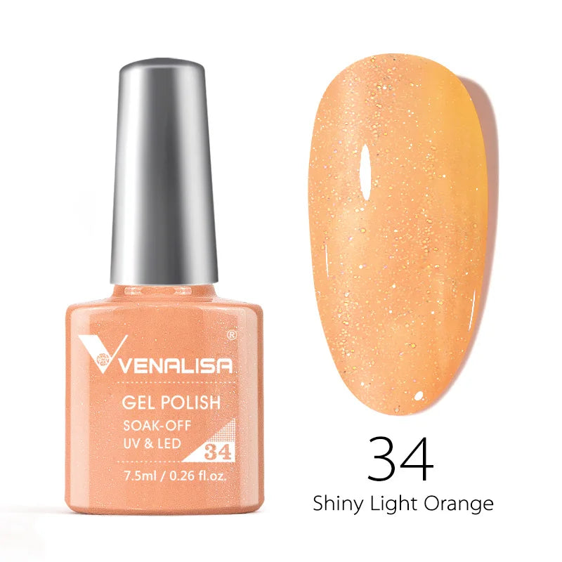Venalisa Soak Off Gel Polish New Series Full Coverage Color 7.5ml Nail UV Gel Nail Gel Lacquer Varnish for CANNI Gel Manicure