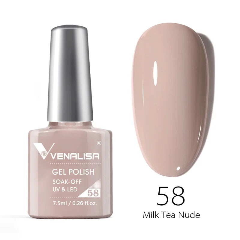 Venalisa Soak Off Gel Polish New Series Full Coverage Color 7.5ml Nail UV Gel Nail Gel Lacquer Varnish for CANNI Gel Manicure