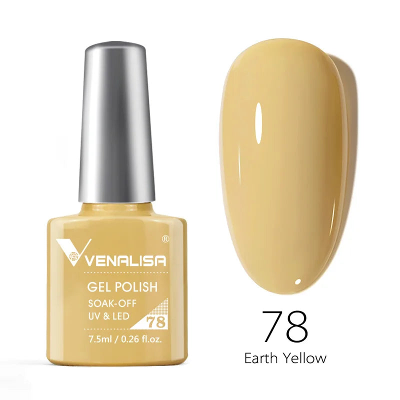 Venalisa Soak Off Gel Polish New Series Full Coverage Color 7.5ml Nail UV Gel Nail Gel Lacquer Varnish for CANNI Gel Manicure