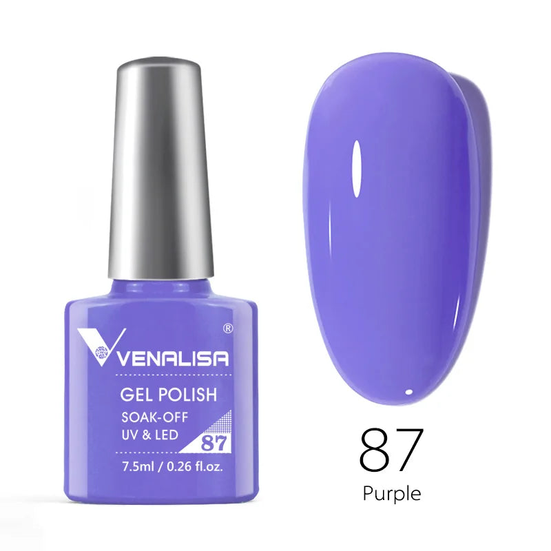 Venalisa Soak Off Gel Polish New Series Full Coverage Color 7.5ml Nail UV Gel Nail Gel Lacquer Varnish for CANNI Gel Manicure