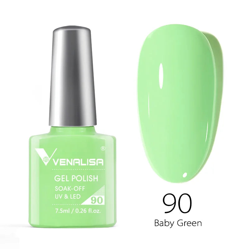 Venalisa Soak Off Gel Polish New Series Full Coverage Color 7.5ml Nail UV Gel Nail Gel Lacquer Varnish for CANNI Gel Manicure