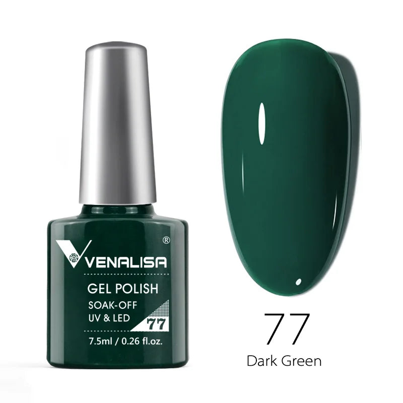 Venalisa Soak Off Gel Polish New Series Full Coverage Color 7.5ml Nail UV Gel Nail Gel Lacquer Varnish for CANNI Gel Manicure