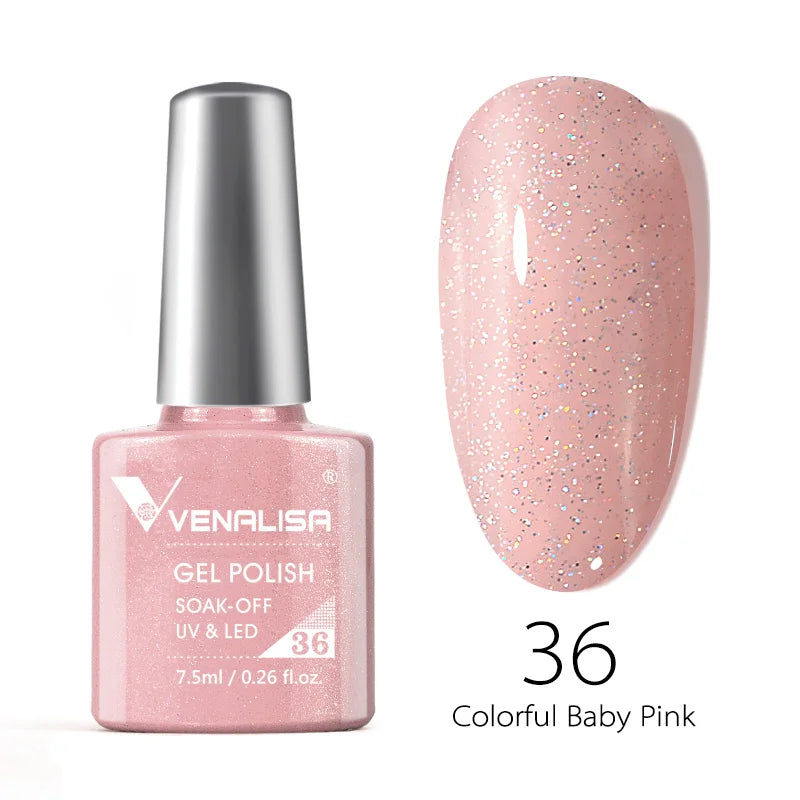 Venalisa Soak Off Gel Polish New Series Full Coverage Color 7.5ml Nail UV Gel Nail Gel Lacquer Varnish for CANNI Gel Manicure