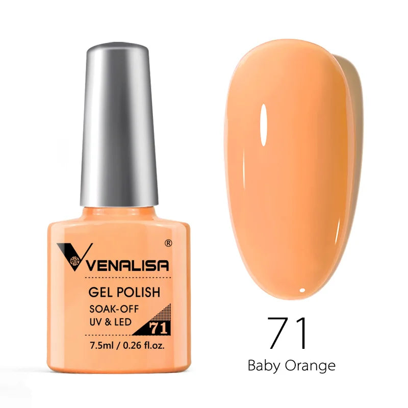 Venalisa Soak Off Gel Polish New Series Full Coverage Color 7.5ml Nail UV Gel Nail Gel Lacquer Varnish for CANNI Gel Manicure