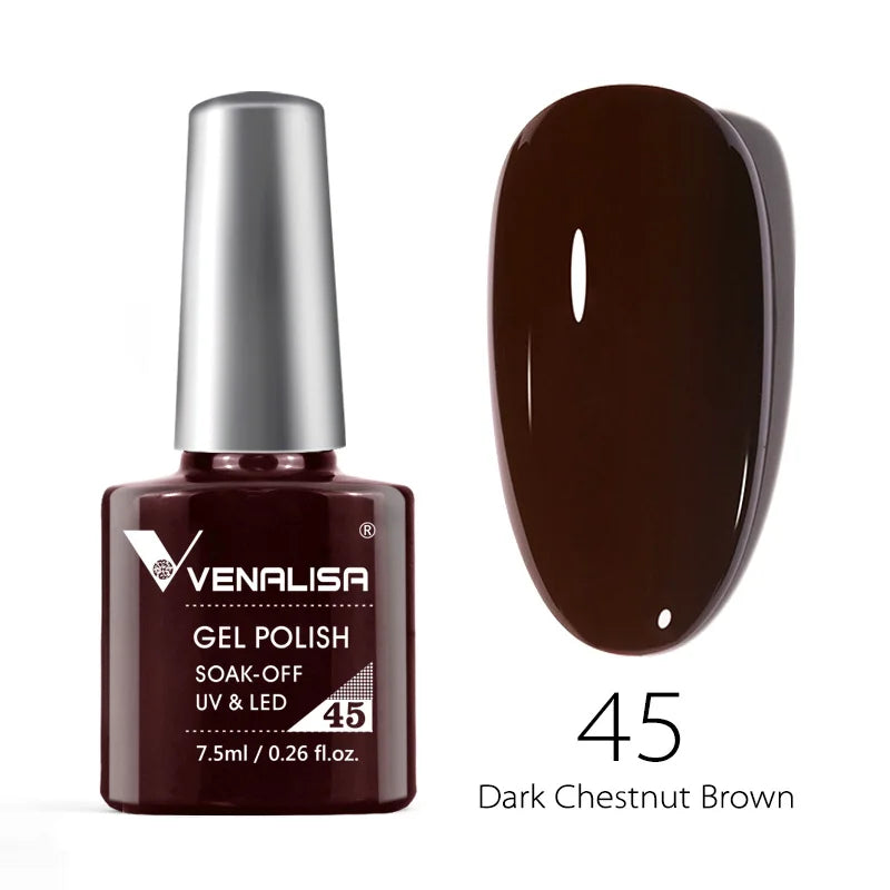 Venalisa Soak Off Gel Polish New Series Full Coverage Color 7.5ml Nail UV Gel Nail Gel Lacquer Varnish for CANNI Gel Manicure