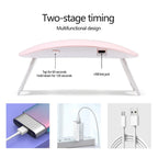 Foldable Nail Lamp 6w Uv Led Lamp For Nails Machine 6 Uv Leds Gel Nail Polish Dryer Lamp Manicure Tool Professional Equipme