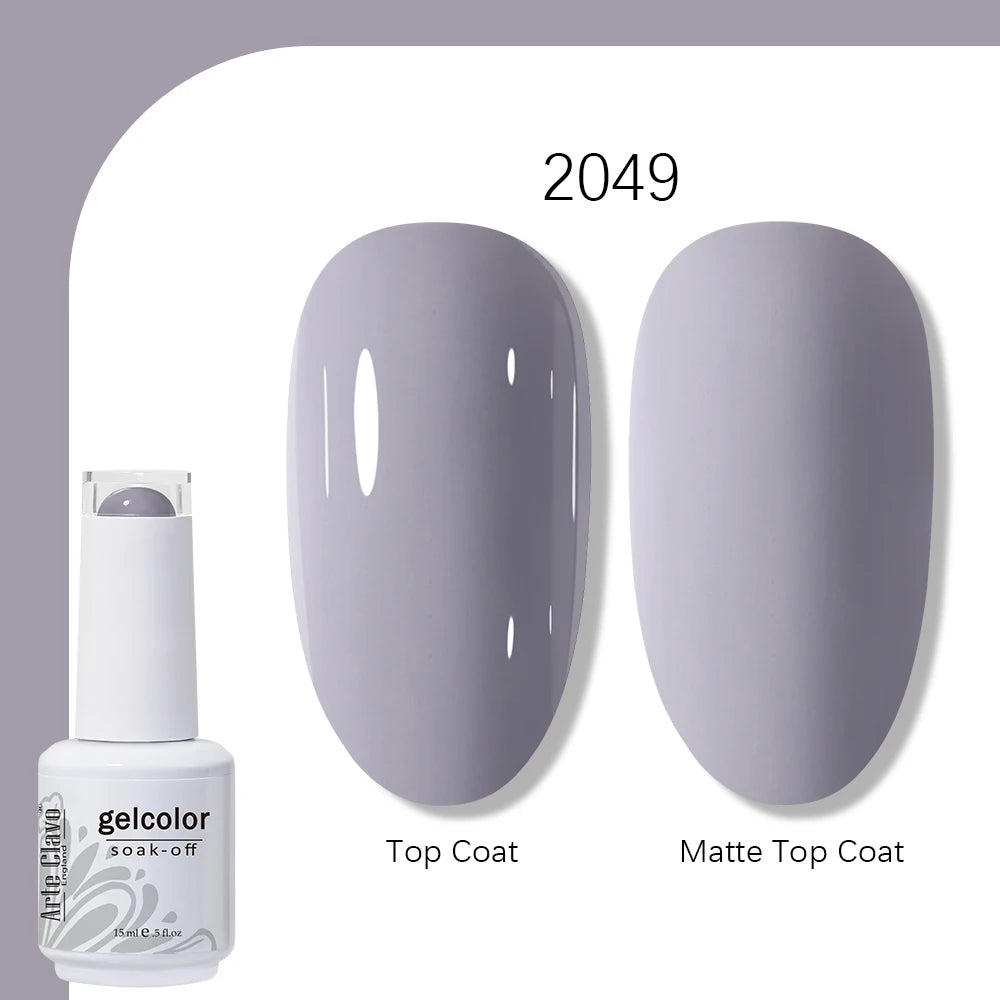 Arte Clavo Gel Nail Polish 400 Colors15ml Semi Permanent Gel Varnish Base Top Coat Nail Art Manicure Soak Off LED UV Salon Gel