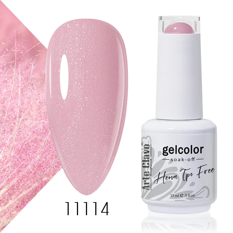 Arte Clavo 15ml HEMA FREE TPO FREE Gel Nail Polish Nail Supply Wholesale Soak Off UV LED Gel Lacquer Nail Art Glitter Polish
