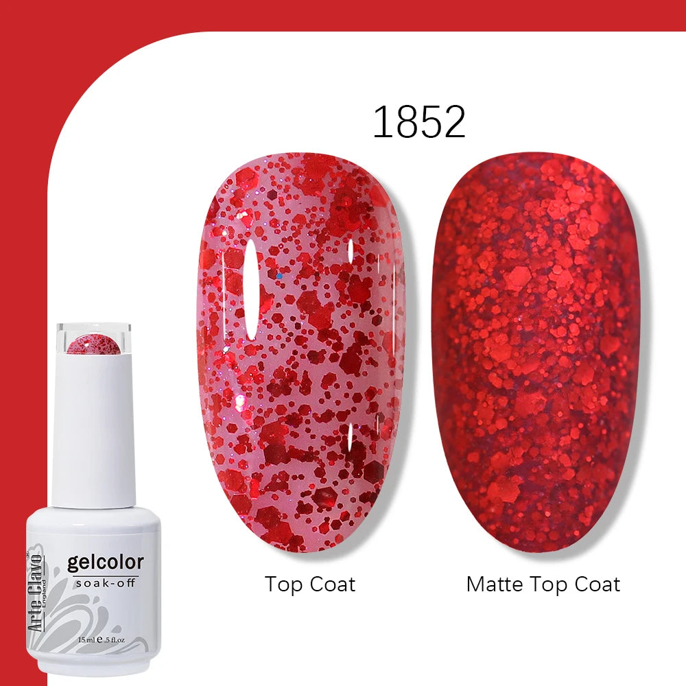Arte Clavo Gel Nail Polish 400 Colors15ml Semi Permanent Gel Varnish Base Top Coat Nail Art Manicure Soak Off LED UV Salon Gel