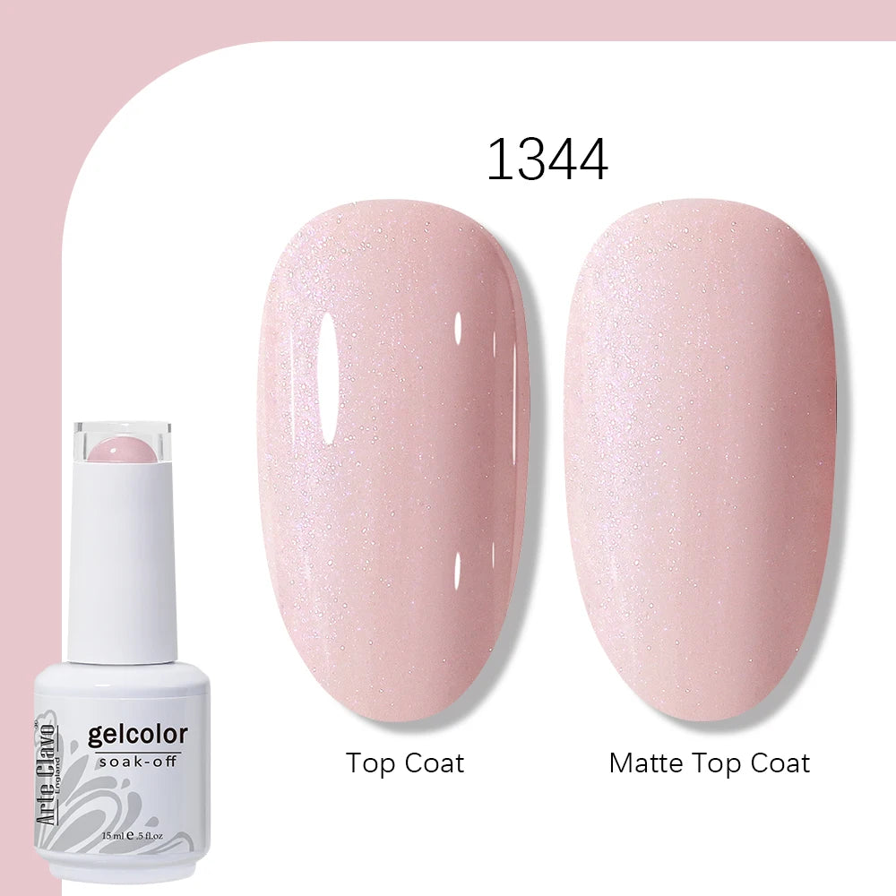 Arte Clavo Gel Nail Polish 400 Colors15ml Semi Permanent Gel Varnish Base Top Coat Nail Art Manicure Soak Off LED UV Salon Gel