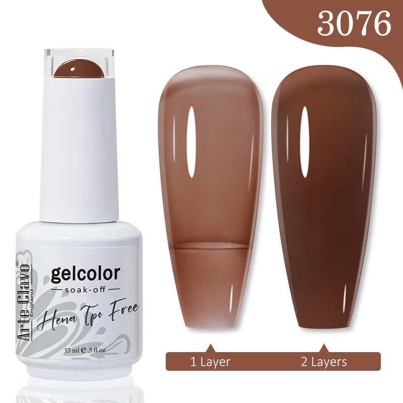 Arte Clavo Hema Free TPO Free Nail Gel Polish Nail Supplies Vernis Semi Permanent Nail Art Manicure Soak Off UV Gel Nail Varnish