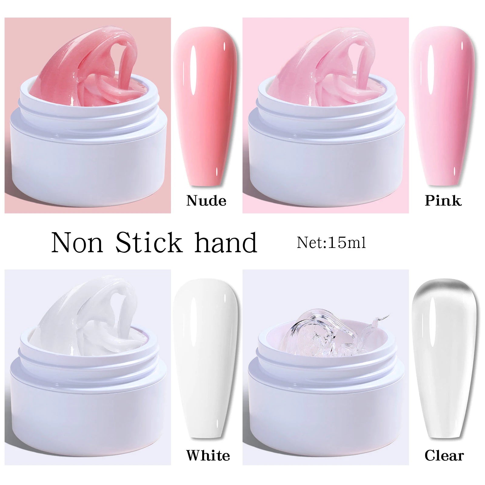 7pcs15ml Nail Extension Gel Set Solid Nail Extension Gel Non-Stick 3d Sculpture Phototherapy Uv Gel Rapid Molding Gel Nail Piece