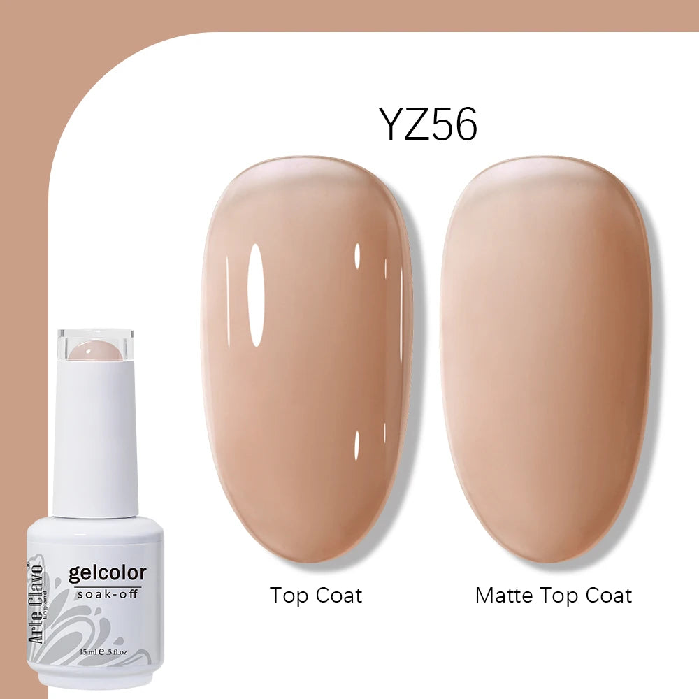 Arte Clavo Gel Nail Polish 400 Colors15ml Semi Permanent Gel Varnish Base Top Coat Nail Art Manicure Soak Off LED UV Salon Gel