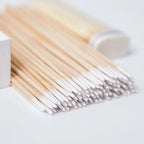 100/300/500 Nails Wooden Tip Cotton Stick Buds Disposable Ultra-Detail Corrector Nail Polish Remover Clean Sticks Manicure Tools