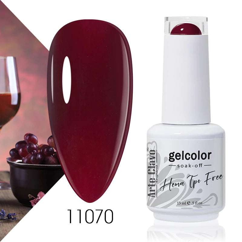 Arte Clavo 15ml HEMA FREE TPO FREE Gel Nail Polish Nail Supply Wholesale Soak Off UV LED Gel Lacquer Nail Art Glitter Polish