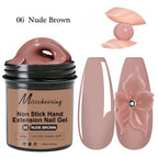 100g White CLear Non Stick Hand Extension Nail Gel 3D Shaping Sculpting Carving Nail Art Solid Hard Gel UV LED Soak Off Gel