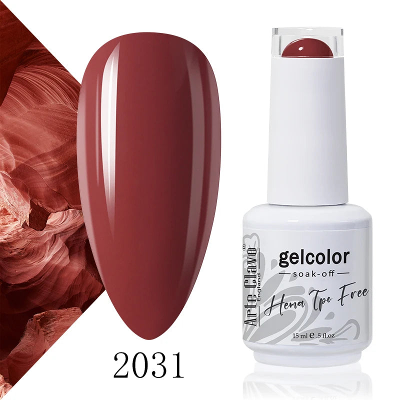 Arte Clavo 15ml HEMA FREE TPO FREE Gel Nail Polish Nail Supply Wholesale Soak Off UV LED Gel Lacquer Nail Art Glitter Polish