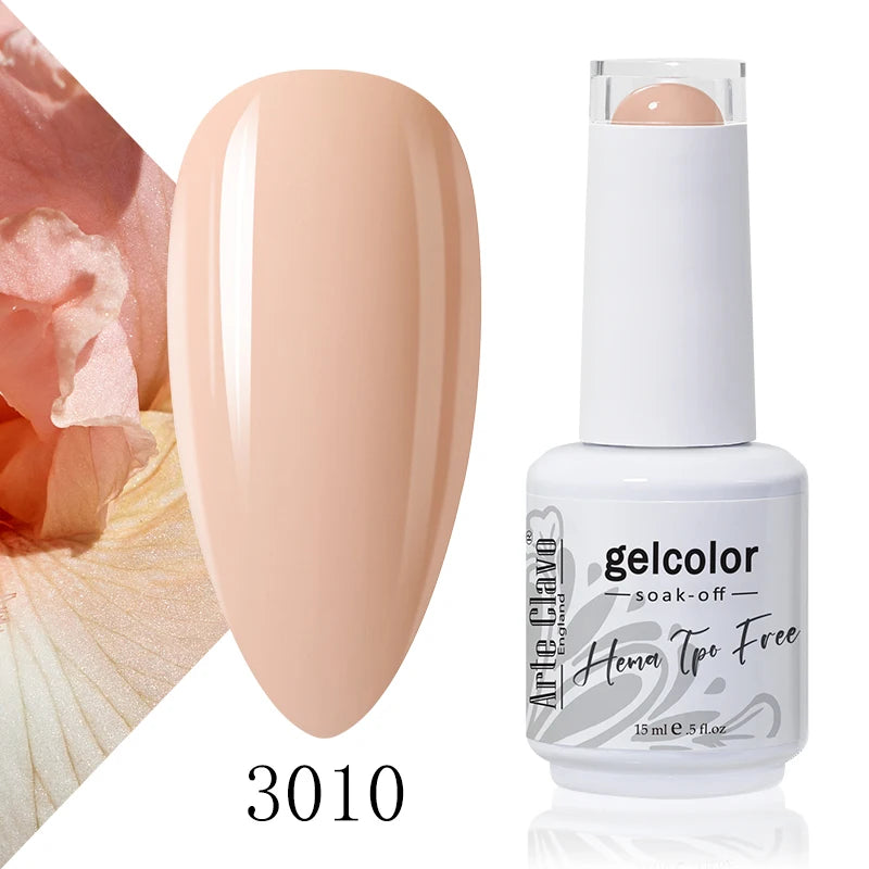 Arte Clavo 15ml HEMA FREE TPO FREE Gel Nail Polish Nail Supply Wholesale Soak Off UV LED Gel Lacquer Nail Art Glitter Polish