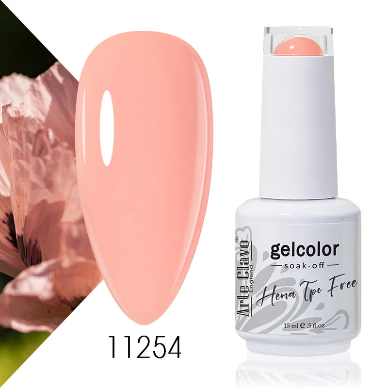 Arte Clavo 15ml HEMA FREE TPO FREE Gel Nail Polish Nail Supply Wholesale Soak Off UV LED Gel Lacquer Nail Art Glitter Polish