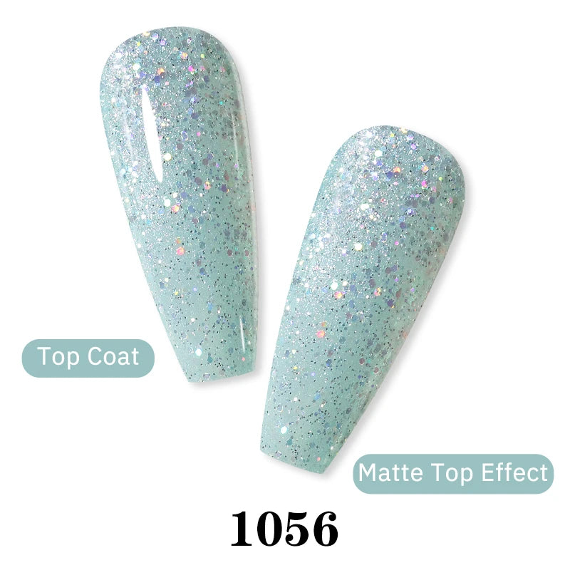Arte Clavo Glitter Gel Nail 15ml Semi Permanent Soak Off UV Gel Varnish Nail Manicure Top Base Coat Gel Polish Art Decoration