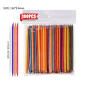 100Pcs Orange Wood Sticks for Nails Double Sided Cuticle Pusher Remover Nail Art Manicure Pedicure Tool for Manicure Pedicure