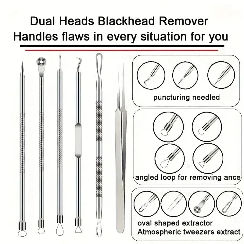 Ultra-Precise Acne And Blackhead Removal Tool Set pro Pimple Tweezers for Effective Face Care And Skin Purification