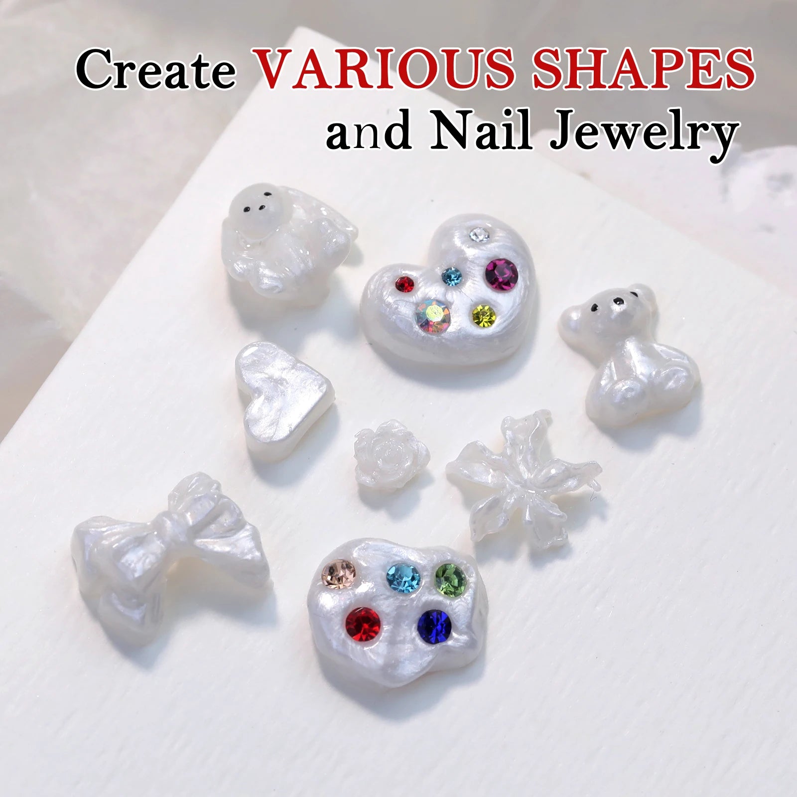 5ml White Non Stick Hand Carved Gel Nail Polish for 3D Shaping Nail Art Solid Pearl Satin Gloss Gel for Nail Design Decoration