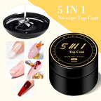 MTSSII 8ml 5 IN 1 No-wipe Top Coat Reinforcement Gel Nail Polish Efficient Function Adhesive Water Nail Art Gel DIY Design