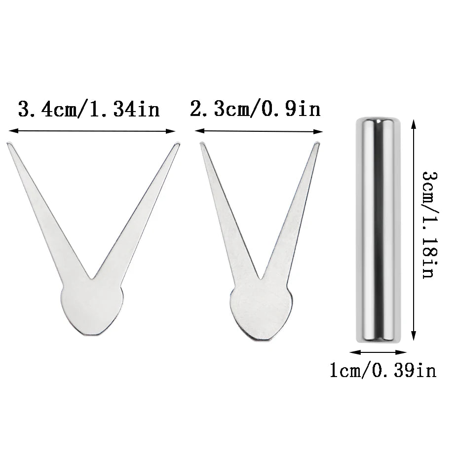 3pcs V-shaped French Cat's Eye Magnetic Tool with Magnet for Nail Magnetic Stick Cat Eye Nail Polish Magnet Accessories Tools