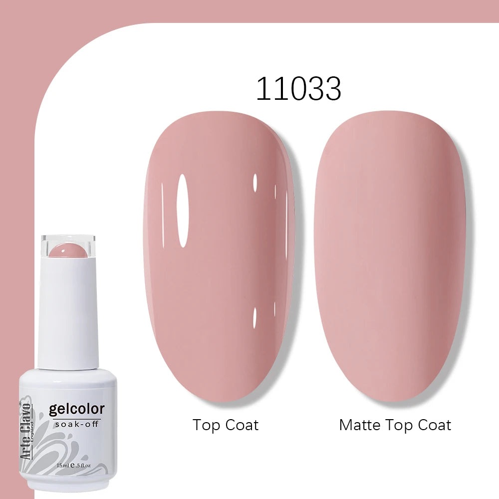 Arte Clavo Gel Nail Polish 400 Colors15ml Semi Permanent Gel Varnish Base Top Coat Nail Art Manicure Soak Off LED UV Salon Gel