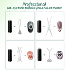 Nailpop Cat Eye Magnet Kit Silver DIY French Wide Rabbit Heart Nail Art Salon Professional Gel Polish Cat Eye Nail Tools 1 set