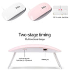 Foldable Nail Lamp 6w Uv Led Lamp For Nails Machine 6 Uv Leds Gel Nail Polish Dryer Lamp Manicure Tool Professional Equipme