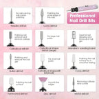 LINMANDA Rechargeable Electric Nail Grinder Nail Polishing Machine Portable Mini Electric Driil Pedicure Kit for Home Salon