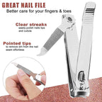 1pc/2pcs Nail Clipper Premium Sharp Sturdy Stainless Steel Fingernail And Toenail Clipper Cutters Perfect Nail Clippers