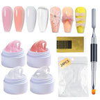 7pcs15ml Nail Extension Gel Set Solid Nail Extension Gel Non-Stick 3d Sculpture Phototherapy Uv Gel Rapid Molding Gel Nail Piece