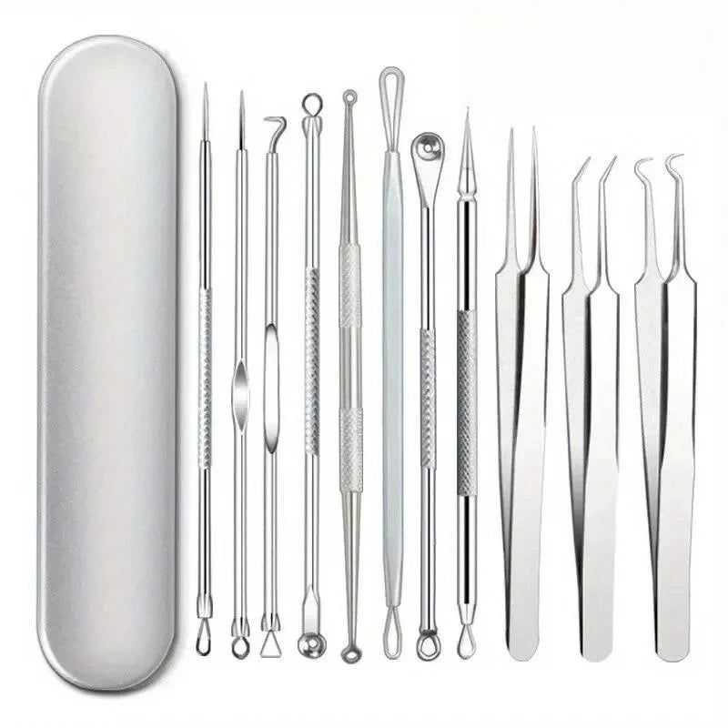 Ultra-Precise Acne And Blackhead Removal Tool Set pro Pimple Tweezers for Effective Face Care And Skin Purification