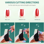 Nailpop Nail Clipper U Shaped Acrylic Fake Nail Scissors Nail Tip Edge Cutter Trimmer Manicure with Sizer Precise Cutting Tools