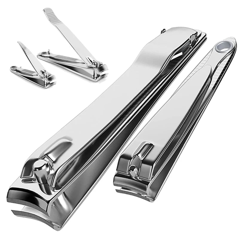 1pc/2pcs Nail Clipper Premium Sharp Sturdy Stainless Steel Fingernail And Toenail Clipper Cutters Perfect Nail Clippers