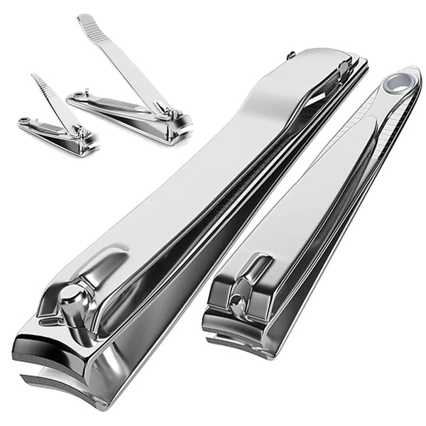 1pc/2pcs Nail Clipper Premium Sharp Sturdy Stainless Steel Fingernail And Toenail Clipper Cutters Perfect Nail Clippers