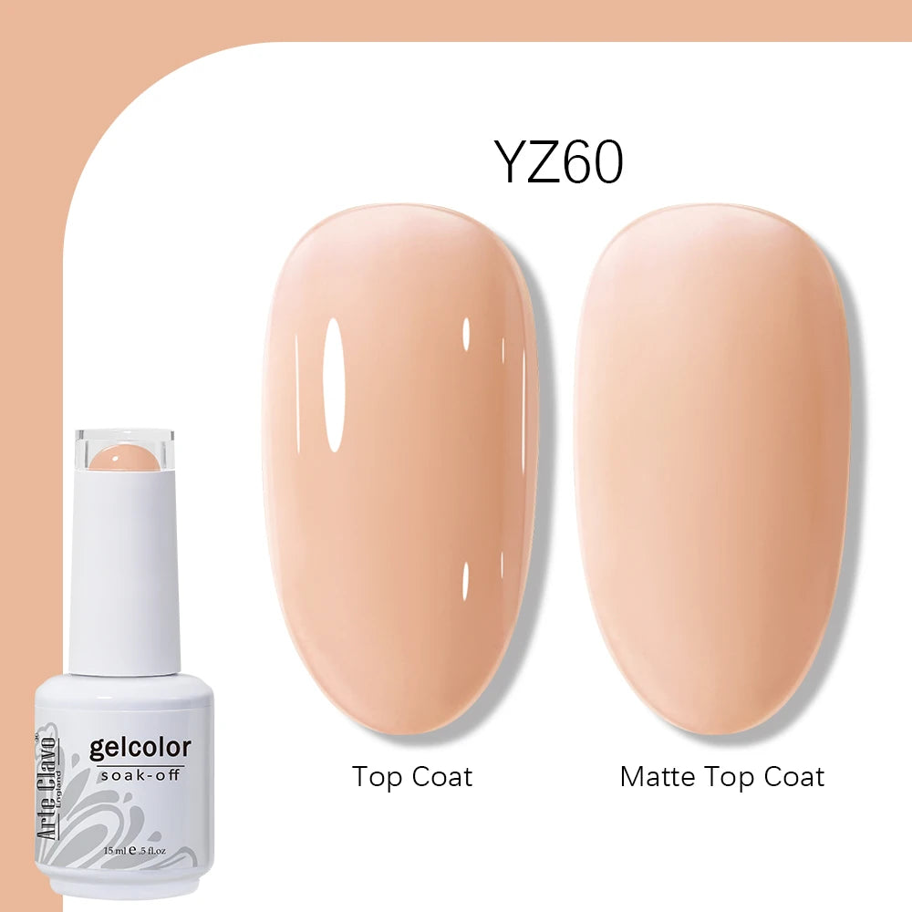 Arte Clavo Gel Nail Polish 400 Colors15ml Semi Permanent Gel Varnish Base Top Coat Nail Art Manicure Soak Off LED UV Salon Gel