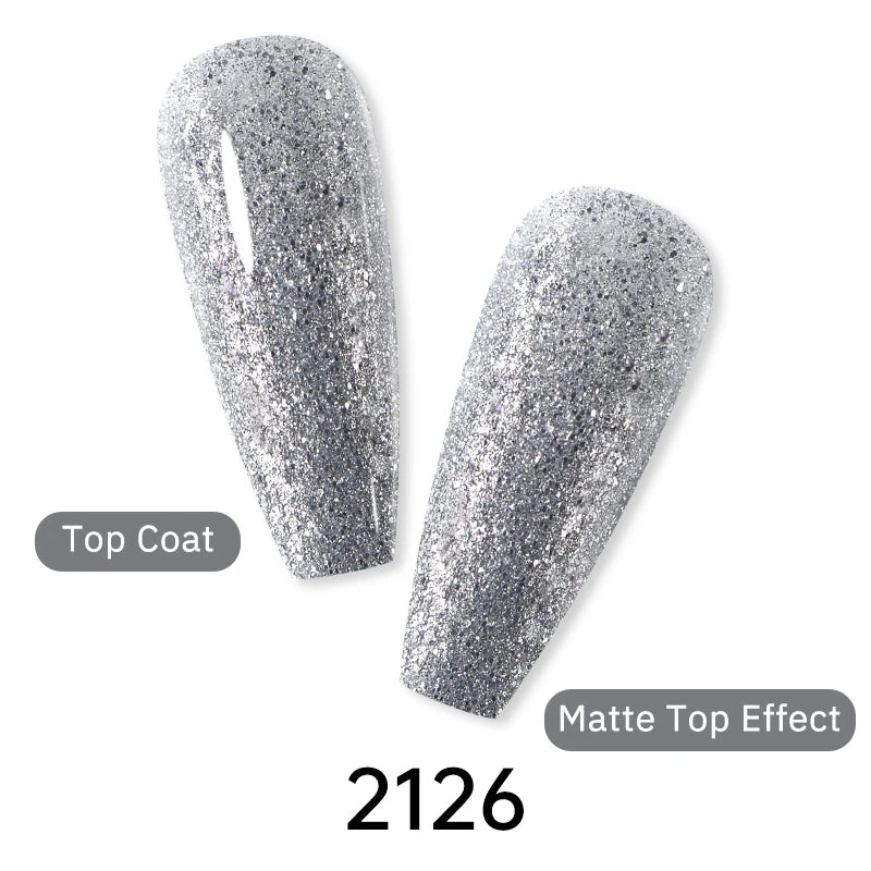 Arte Clavo Glitter Gel Nail 15ml Semi Permanent Soak Off UV Gel Varnish Nail Manicure Top Base Coat Gel Polish Art Decoration
