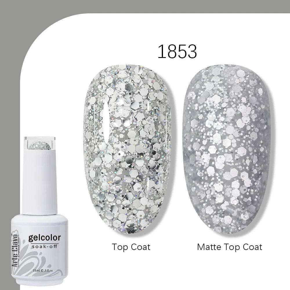 Arte Clavo Gel Nail Polish 400 Colors15ml Semi Permanent Gel Varnish Base Top Coat Nail Art Manicure Soak Off LED UV Salon Gel
