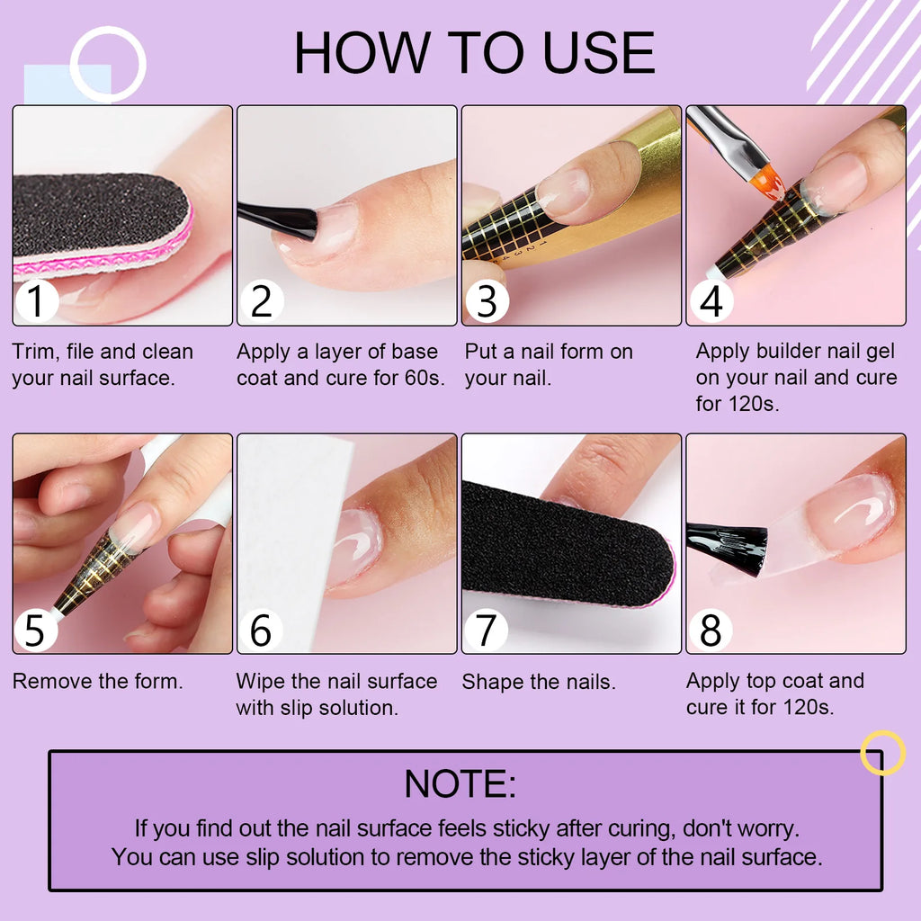 Saviland 100g Builder Nail Gel Clear Nude Pink Nail Extension Gel Multifunctional Nails Art Gel Polish Soak Off UV for Salon DIY