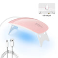 Foldable Nail Lamp 6w Uv Led Lamp For Nails Machine 6 Uv Leds Gel Nail Polish Dryer Lamp Manicure Tool Professional Equipme