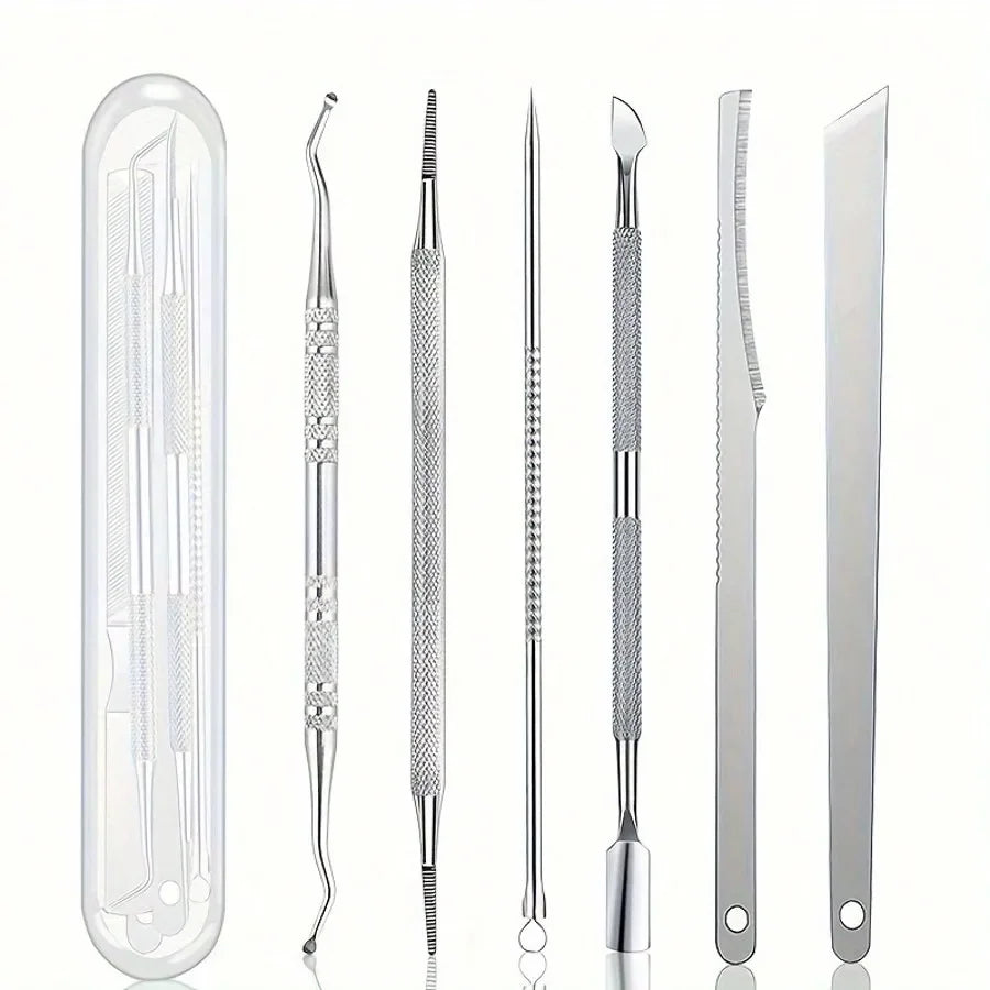 5/6PCS Professional Stainless Steel Ingrown Toenail Clipper Set -Precision Podiatry Tools for Dead Skin Trimming & Pedicure Care